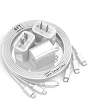 Fast Charger iPhone [Apple MFi Certified], 3 Pack 20W Apple USB C Fast Charging Block with 3pcs 6FT USB C to iPhone Cable for iPhone 14/14 Pro/14Pro Max/13/13 Pro/12/12 Pro/12 Pro Max/11/SE/XR/X