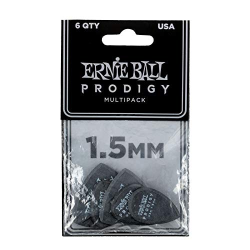 Ernie Ball Lot de 6 médiators Prodigy, 1,5 mm, noir - Les Beatles, Paul McCartney, John Lennon, RIngo Starr, George Harrison Ernie Ball Lot de 6 médiators Prodigy, 1,5 mm, noir – Image 4