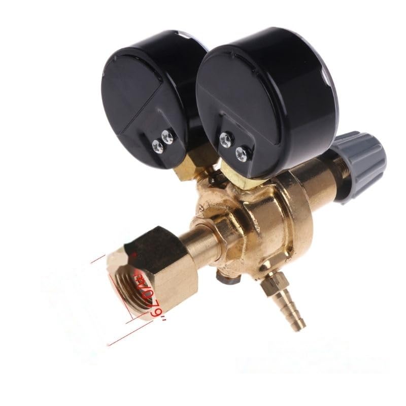1 szt. Argon CO2 manometry reduktor ciśnienia mig przepływomierz zawór sterujący podwójny regulator spawania 108 x 120 x 125 mm