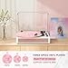 VINYLS LINK Vinyl Record Player with Speakers, Bluetooth Turntable with EQ Mode and LED Display, Pink Vintage Record Player, 3-Speed Turntable for Vinyl Records, USB Recording, AUX Input, RCA Output