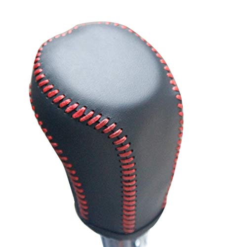 Loncky Genuine Leather Gear Shift Knob Cover for Toyota RAV4 2013 2014 2015 2016/ Toyota Camry 2012-2017/ Corolla 2014-2016/ Toyota Prius C 2012-2015/ Toyota Yaris 2015 2016 Automatic Accessories