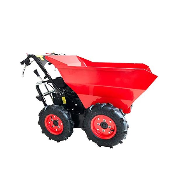 BRAST Benzin Muldenkipper Mini-Dumper Motor-Schubkarre Dumper Radlader 4,8kw/6,5PS Allradantrieb 300 kg Traglast