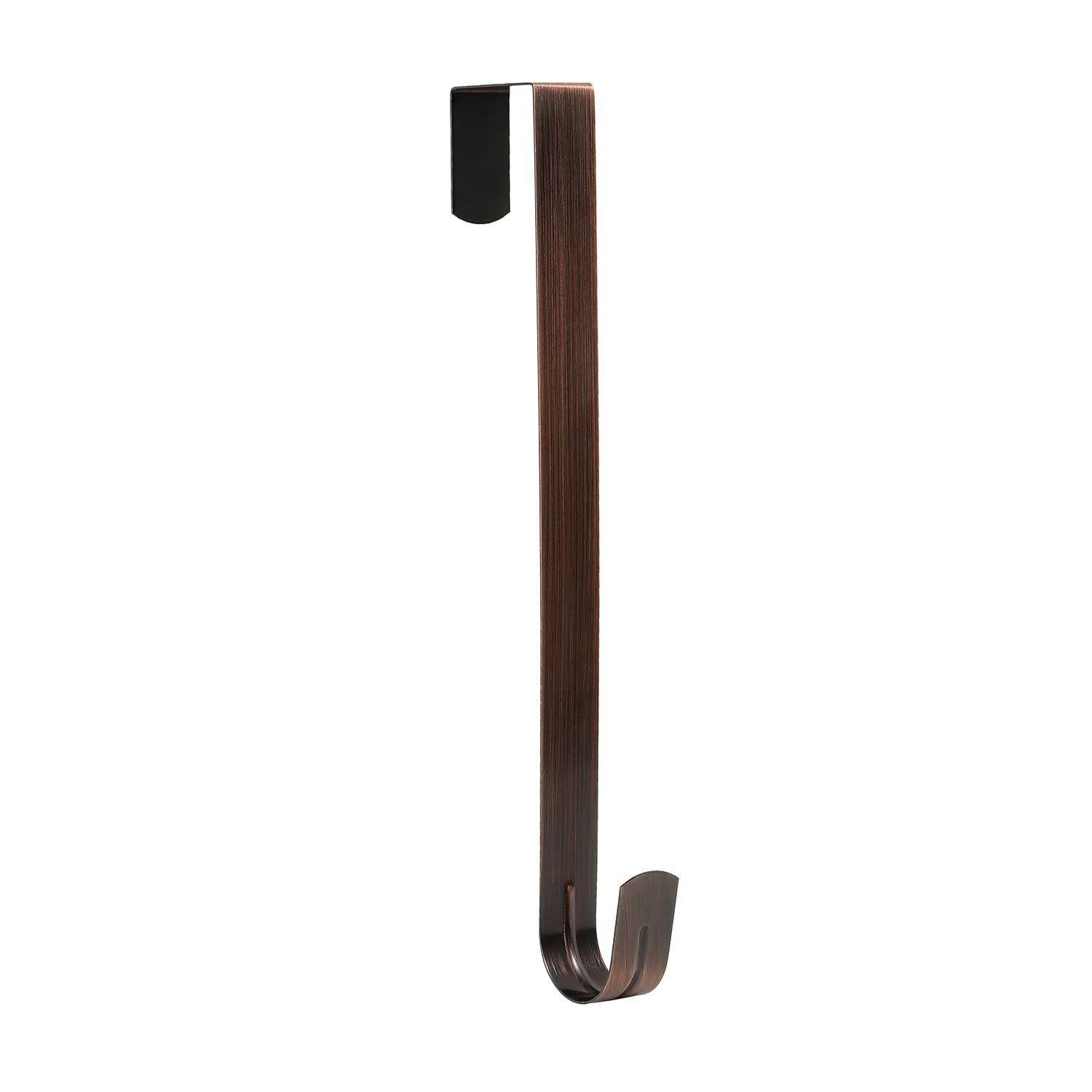 Sattiyrch 12" Front Door Wreath Hanger, Ultra Slim Metal Over Door Hook, Damage-Free Hanging for Seasonal &amp; Year-Round Wreaths, Fits Most Doors, Brushed Copper, 1 Pack