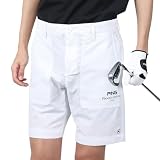 [ピン アパレル] メンズ 抗菌防臭 ショートパンツ (全方向ストレッチ・帯電防止) / ゴルフ / 621-4132305 030_ホワイト S