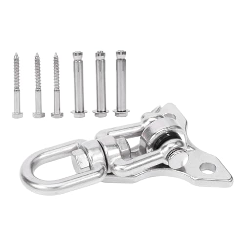 Sosoport 1 Set Swing Buckle Outdoor Swing Hook Hammock Swing Hook Yoga Swing Durable Hammock Hooks Ceiling Hanging Hook Hammock Fitting Hammack Outdoor to Rotate Stainless Steel Metal Lifts