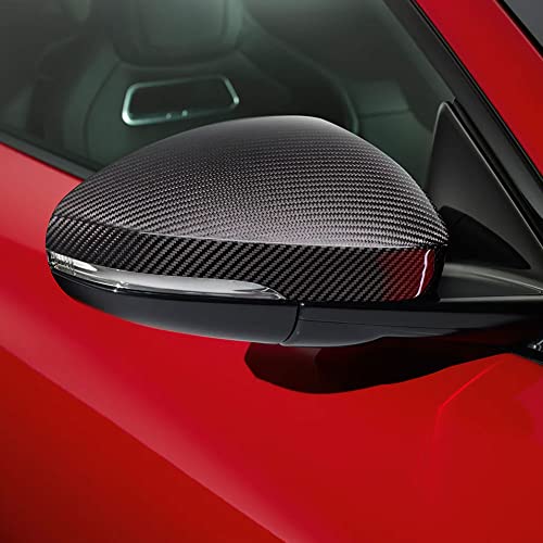 Mcarcar Kit Carbon Fiber Mirror Caps For Jaguar F-Type 2Door 2013-2021 Add-On Side Rearview Mirror Cover Caps Car Exterior Outside Shell #TOP2