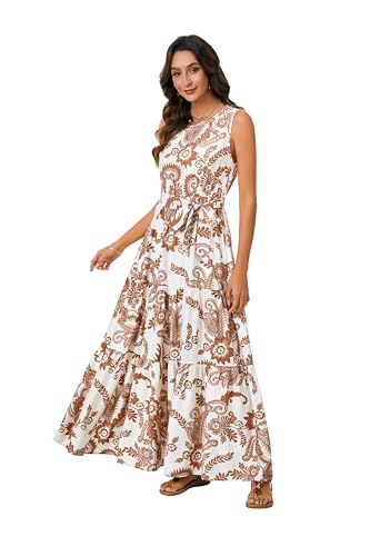 Image of Rooscier Women's Sleeveless Boho Maxi Dress