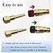 Ebrmeiwo QDB10 Quick Disconnect Kits for Torches with Check Valves, Torch-to-Hose Set, Fuel-Red, Oxy-Green, Brass