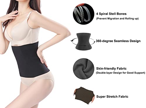 Kskshape Waist Trainer Shapewear For Weight Loss Tummy Control Body Shaper Breathable Waist Cincher,Black,Xl/Xxl(Fits Waist 29-32Inch) #TOP3