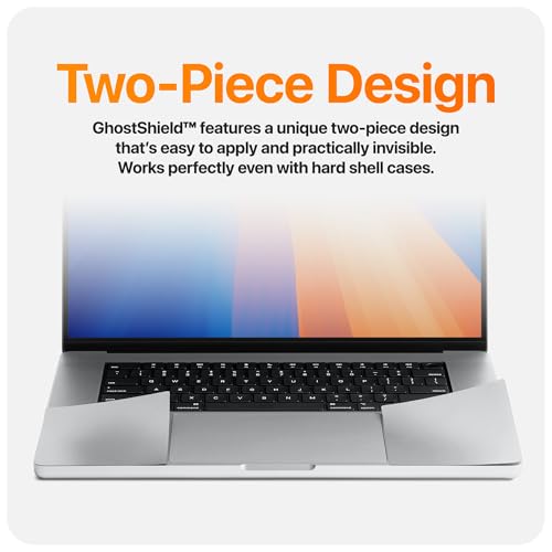 UPPERCASE GhostShield Premium-Handballenauflagen-Schutzhüllen-Set, schützt vor Kratzern und Abnutzung, kompatibel mit MacBook Pro 16\ 2024, 2023, 2021, M4/M3/M2/M1, Pro/Max (Silber)
