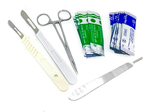 Dermaplaning Cleaning Kit - Disposable Scalpel Blades No. 22, 10 and 11 With Plastic, Metal Handle and Hemostat Blade Removal – Suitable for Dermaplaning and More - Sterile & Individually Foil Wrapped - Thumbnail 7