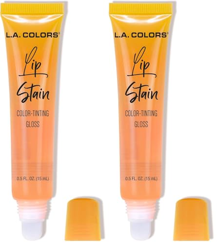 Image of L.A. COLORS Lip Stain Color Tinting Gloss, Tropical Punch CLG448 (Pack of 2)