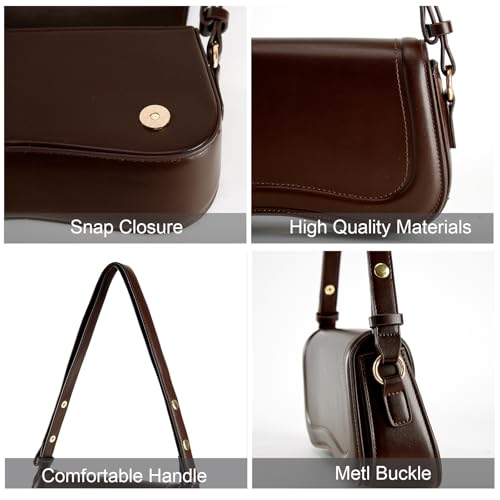 Image of Small Shoulder Bag for women,Crossbody Purses,Leather Tote Handbag Clutch Hobo Purse,with Zipper Closure for Women