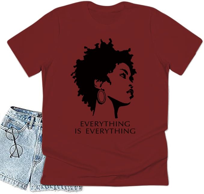 Black Power Black Girl Graphic T-Shirt Plus Size Tops Afro Woman Black Girl Tee Afro Girl Magic Tee2