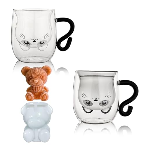 Regalo perfetto: questo set di tazze per gatti ha una confezione squisita ed è pratico, soddisferà sicuramente il tuo amante, famiglia, parente, amico o collega. È un regalo perfetto per la festa della mamma, il compleanno e Natale o un bel regalo per te stesso.