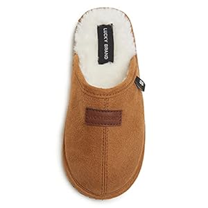 Lucky Brand Boy’s Micro-Suede Scuff Slippers, Kids House Shoes with Plush Lining Lucky Brand Boy’s Micro-Suede Scuff Slippers, Kids House Shoes with Plush Lining
