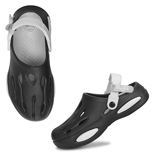Image of Kraasa Glide Gear Men's Eva Casual Clogs for Everyday use | Sandals with Adjustable Back Strap | Lightweight, Comfortable | Stylish and Waterproof Mules