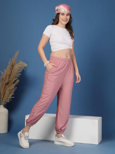 Image of UZARUS Women's Ultra-Soft Baggy Fit /Relaxed Fit Joggers with Side Pockets & Gripped Hem