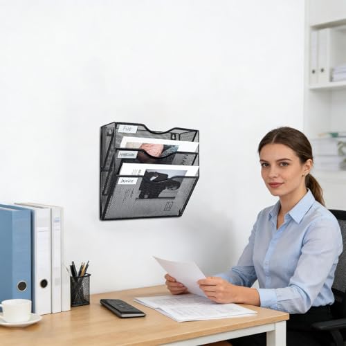 Unité de rangement à panneaux et système de porte-documents pour bureau - 3