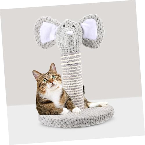 Set de 2 postes rascadores para gatos diseño elefante y cebra miniatura 7