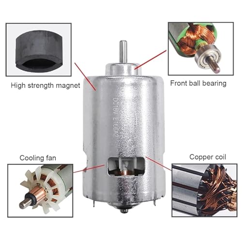 Image of Metal SP Electron DC12-24V 885 Gear Motor High Speed Silent Electric Motor for for DIY Generator Power Equipment