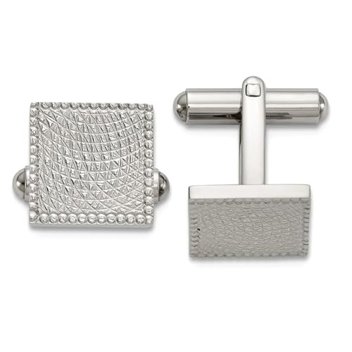 Mancuernillas cuadradas de acero inoxidable 12.96 mm para hombre