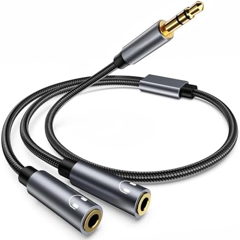 Avigers 3.5mm Splitter Audio Double Headphone Jack Mâle vers 2 Fe...