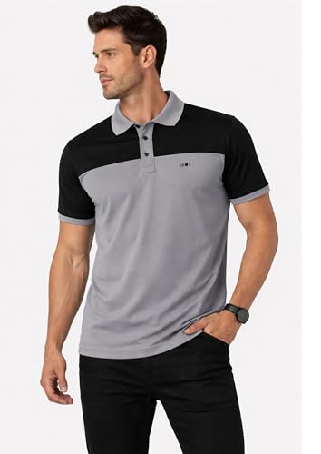 Image of 3BROS Men's Cotton Blend Half Sleeve Regular fit Comfortable Polo Neck T-Shirt (Pack of 1)