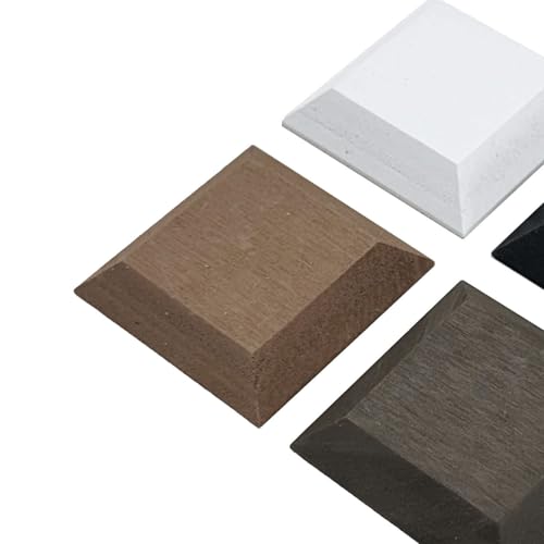 アイガーデン(igarden) 柱キャップ 樹脂製 アイウッド 人工木 ポール 柱 ポスト 60×60mm 角 11mm厚み 6cm角 無垢材 支柱 ガーデンフェンス 目隠しフェンス (ナチュラル)