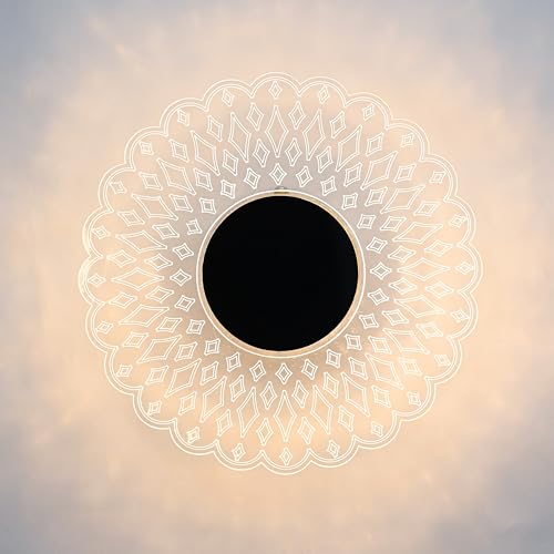 Image of Groeien Pack of 2 | Solaris Glow Modern LED Wall Lamp | Golden Decorative Wall Light for Living Room, Bedroom & Hall | Artistic Solaris Design Wall Fixture for Home Decor(SolarisGlow, 2)