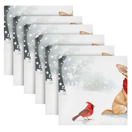 Servilletas de Tela Navideñas Multicolor Pack x6 miniatura 2