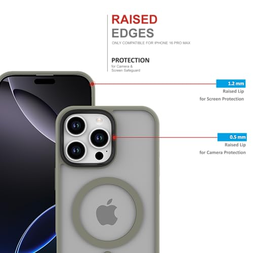 Image of for iPhone Case 16 Pro Max, [Anti-Yellowing Technology] [Military Grade Drop Protection] Shockproof Slim Hybrid Phone Case for iPhone 16 Pro Max - Grey