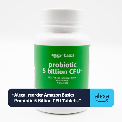 Image of Amazon Basics Probiotic 5 Billion CFU, 8 Probiotic strains with 60 mg Prebiotic Blend, 60 Count Vegetarian Capsules, 2 Month Supply, Supports Healthy Digestion (Previously Solimo) (Pack of 2)