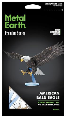 Metal Earth Premium Series American Bald Eagle 3D Metal Model Kit Fascinations - Image 6