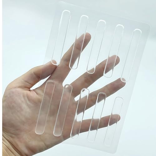 Image of Hian Transparent Silicone Anti-Slip Wall Protectors - Noise-Dampening Bumpers for Cabinet Doors & Furniture, Self-Adhesive Crash Pads for Surface Protection (Pack of 20)