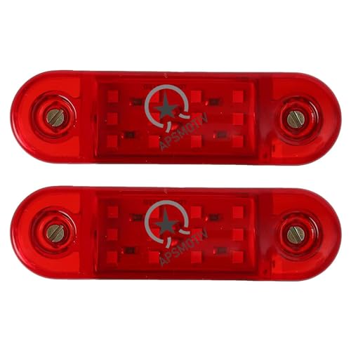 Feux de position latéraux à LED rouge 12V étanches pour camion et remorque