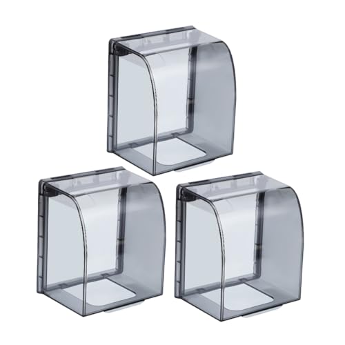 STOBAZA 3 Pcs Waterproof Socket Cover for Bathroom Transparent Wall Outlet Protector Weatherproof 86 Type Outlet for Electrical Outlets