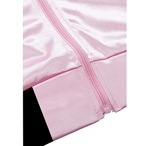 Chaqueta rosa de satén para niñas talla 6-14 miniatura 5