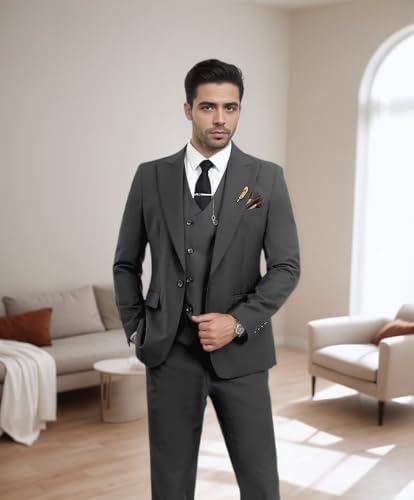 Suits for Men Slim Fit Men Suits 3 Piece Double Breasted Formal Tuxedo Set Casual Wedding Prom Groom Suit2