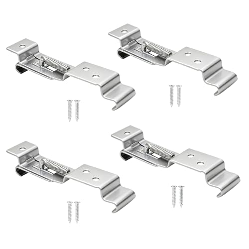 Trailer Number Plate Holder, 4Pcs Stainless Steel Number Plate Clips, Trailer Number Plate Clips Holders Spring Loaded Stainless Steel for Trailers Caravans