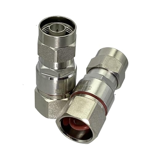 Supkancl 2 uds Conector N Macho 1/2 'para Cobre Corrugado estándar Heliax RF Adaptador Coaxial