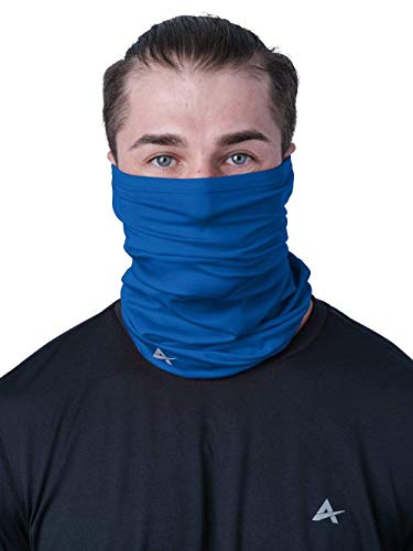 Arctic Cool Instant Cooling UPF 50+ UV Protection Neck Gaiter, Face Mask, Headband | 12-in-1 Excellent Sun Protection for Fishing, Boating, Face Protection, Gardening, Working, Polar Blue