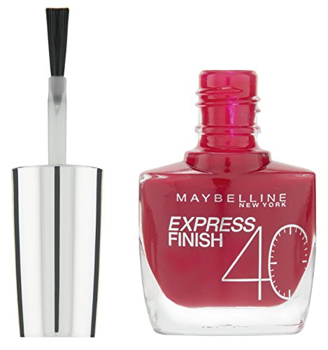 Maybelline New York Make-Up Nailpolish Express Finish Nagellack Cherry/Ultra schnelltrocknender Farblack in sattem Kirschrot, 1 x 10 ml – Ansicht 2