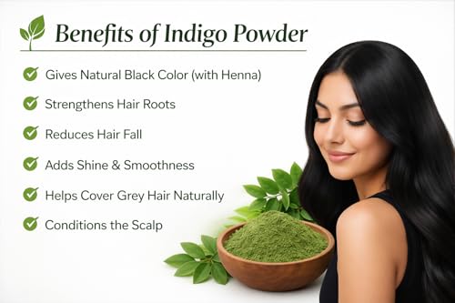 Image of Neeli Avuri Leaf Powder 100g (Pack of 1) | Indigo Powder Organic for Hair Black | Neeli avuri podi for Hair | Natural Hair Color Dye | | 100% Pure & Chemical-Free