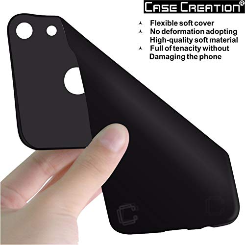 Image of Case Creation for Honor 8A 2019 Back case, Huawei Honor 8A Slim Flexible Smart Look case with 360 Camera All Angle Protection (Pure Black)