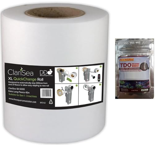 The Aquarium Solution Clarisea 5000 Replacement Fleece D-D for Clarisea SK-5000 Generation 1 to Generation 3 Free Aquarium Fish Food (One Clarisea 5000 Fleece)