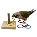 YIUIRUOI A Set of Parrot Intelligence Training Toys, Colorful Stackable Rings Small Sun Ring Training Toy Suitable for Most Pet Birds