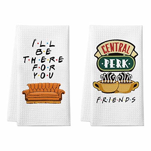 Homythe Friends Kitchen Towels, Friends Merchandise Gifts Kitchen Bathroom Decorations, 2 Pack Cute...