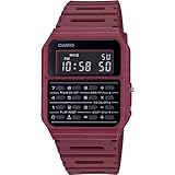 [カシオスタンダード] 腕時計 電卓機能付き カリキュレーターウォッチ CA-53WF データバンク 海外モデル 純正ボックス入り (ボルドー(CA-53WF-4B))