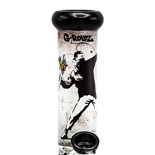 Glas Bong Flower Thrower Banksy's - Glas Bong Wasserpfeife 350mm/Ø 50mm / Normschliff: NS 29,2mm / - 420QUEENZ Bong… – Bild 5